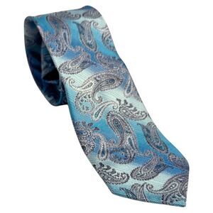 Pronto Uomo‎ PLATINUM tie blue paisley